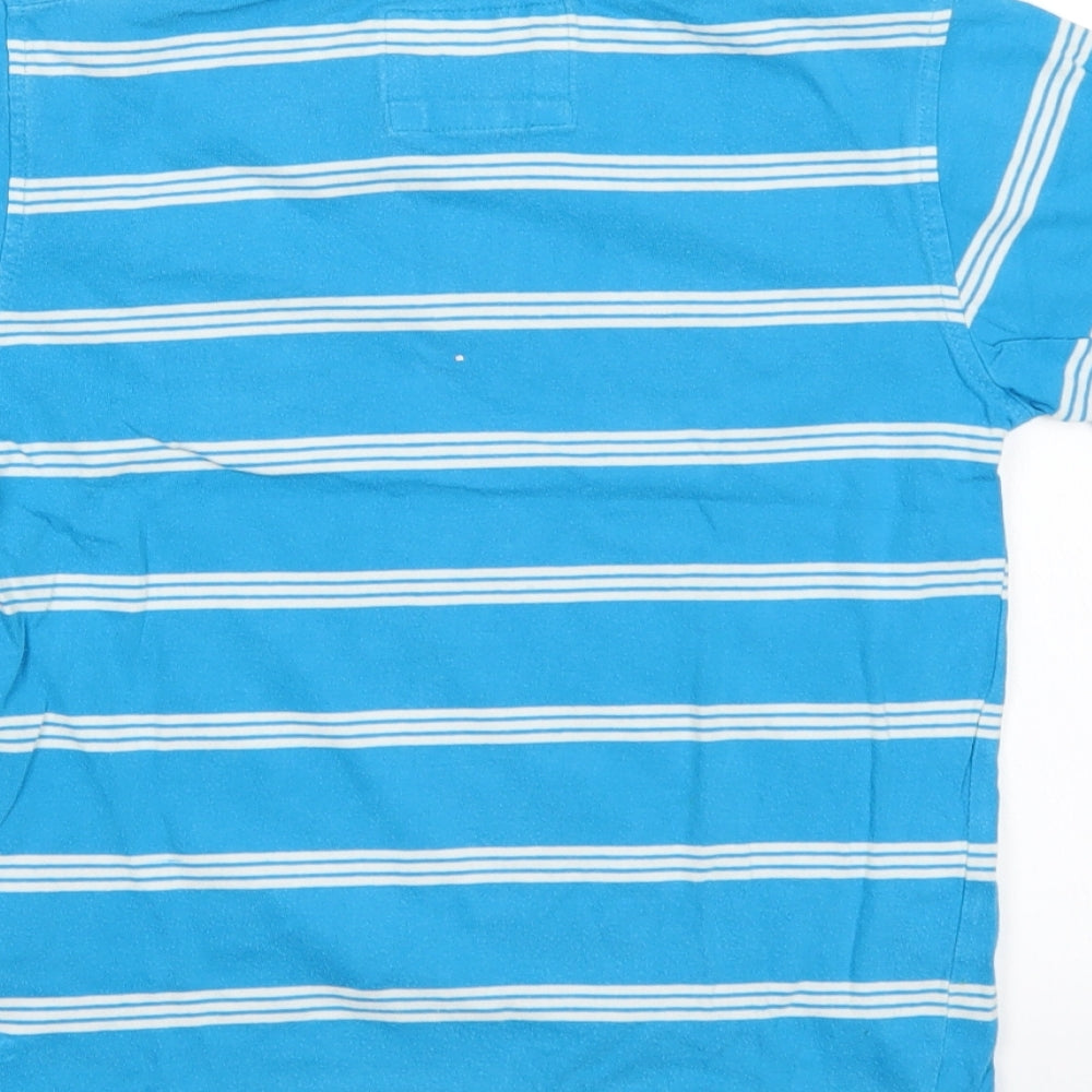 Matalan Boys Blue Striped Basic Polo Size 6-7 Years
