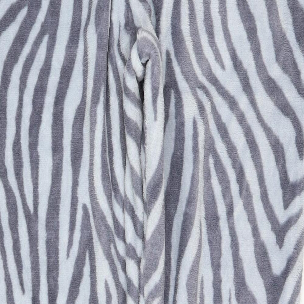 Brand and care label for Avon women’s blue animal print sweatpants, size UK 16, 28-inch leg