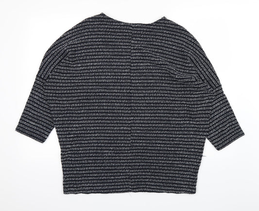 Apricot Womens Blue Striped Basic T-Shirt Size M