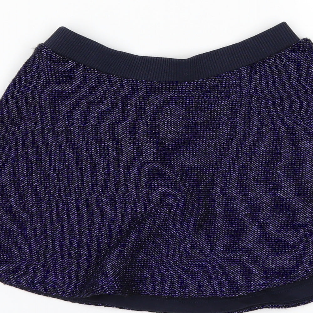 Brand and care label for River Island girls’ blue a-line skirt, size 3-4, years
