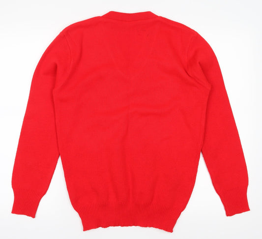 JCB Womens Red Pullover Jumper Size 38