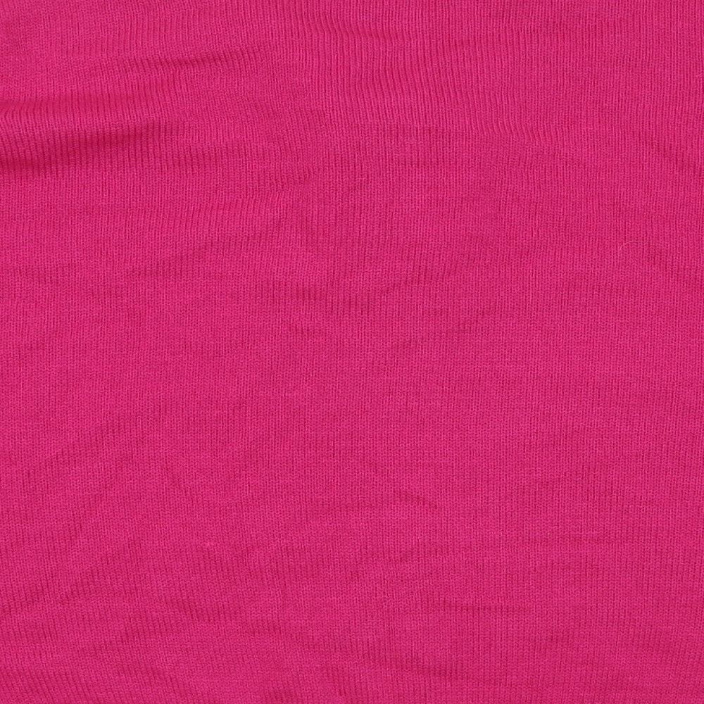 Brand and care label for Damart women’s pink jumper, size L