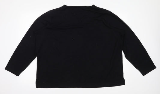 Le Bon Marché Womens Black Pullover Jumper Size XL