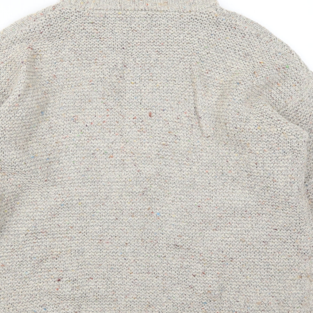 Brand and care label for Anthology women’s grey henley jumper, size UK 16