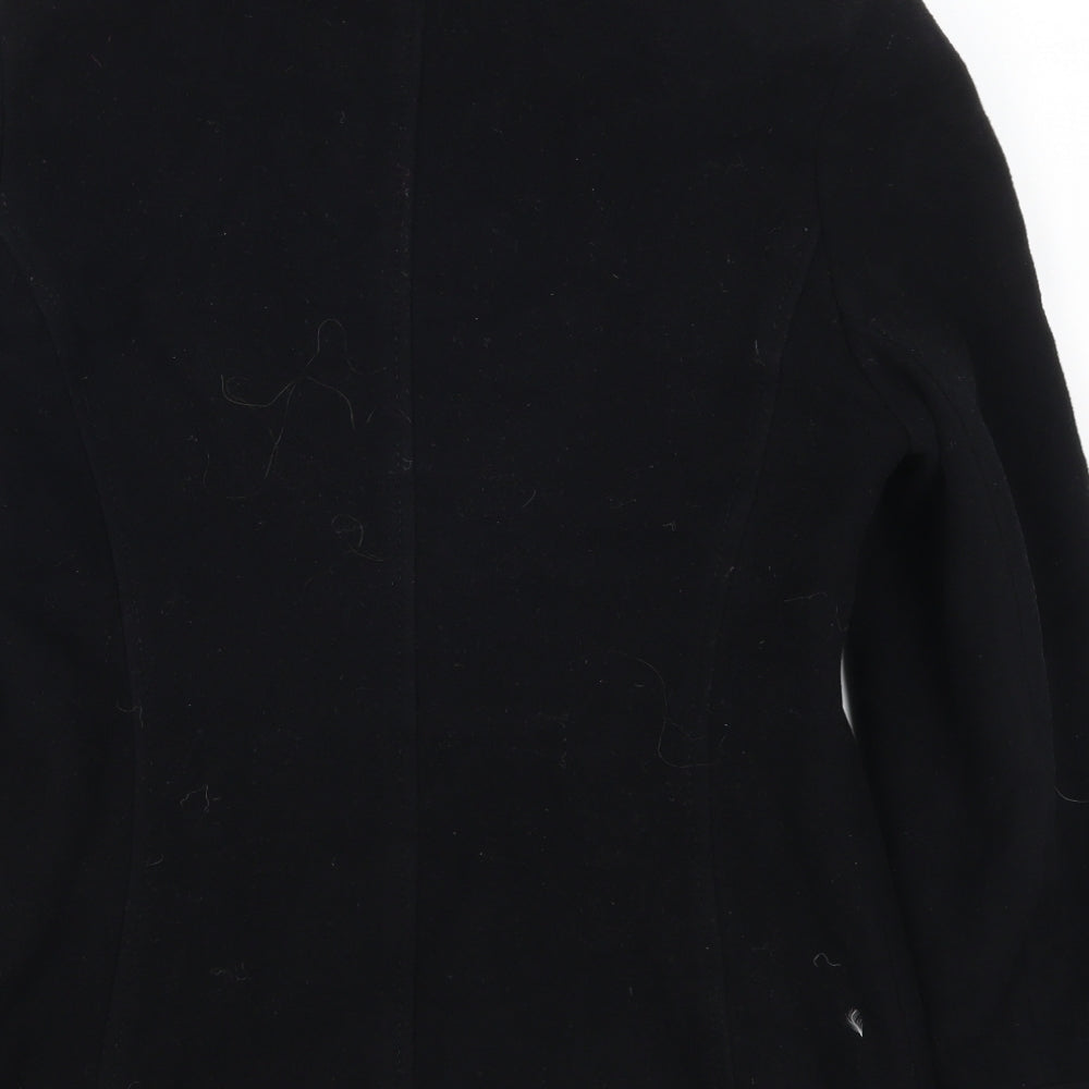 Brand and care label for Wallis women’s black jacket, size UK 12