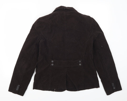 Lands End Womens Brown Corduroy Jacket Suit Jacket Size 10