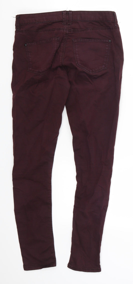 Topshop Womens Purple Denim Skinny Jeans Size 28 in L28 in