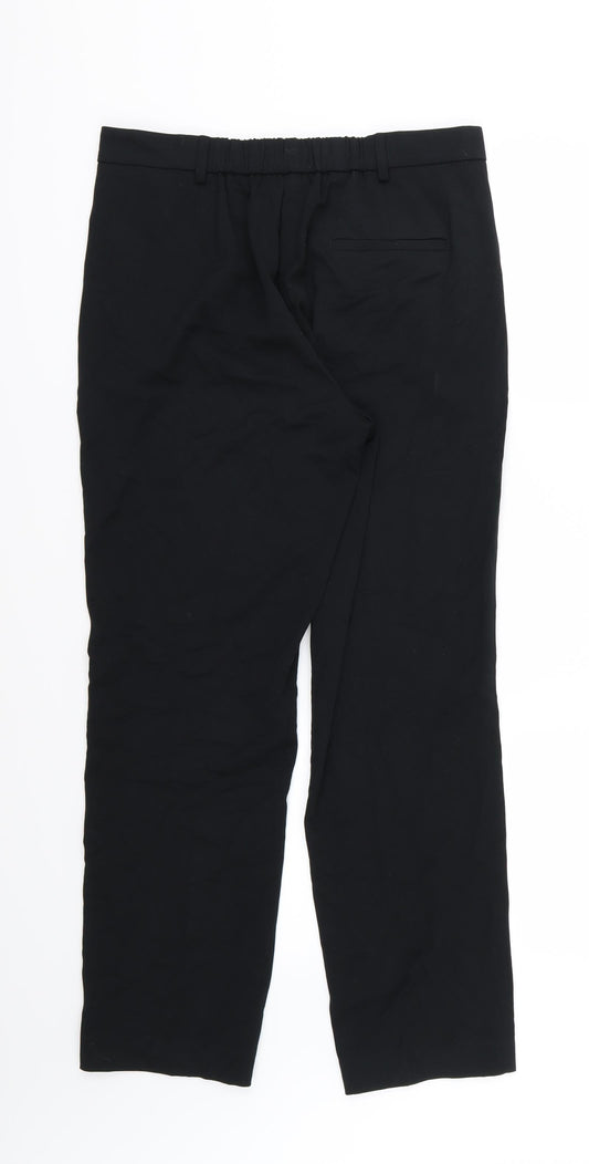 Marks and Spencer Womens Black Rayon Trousers Size 12 L30 in