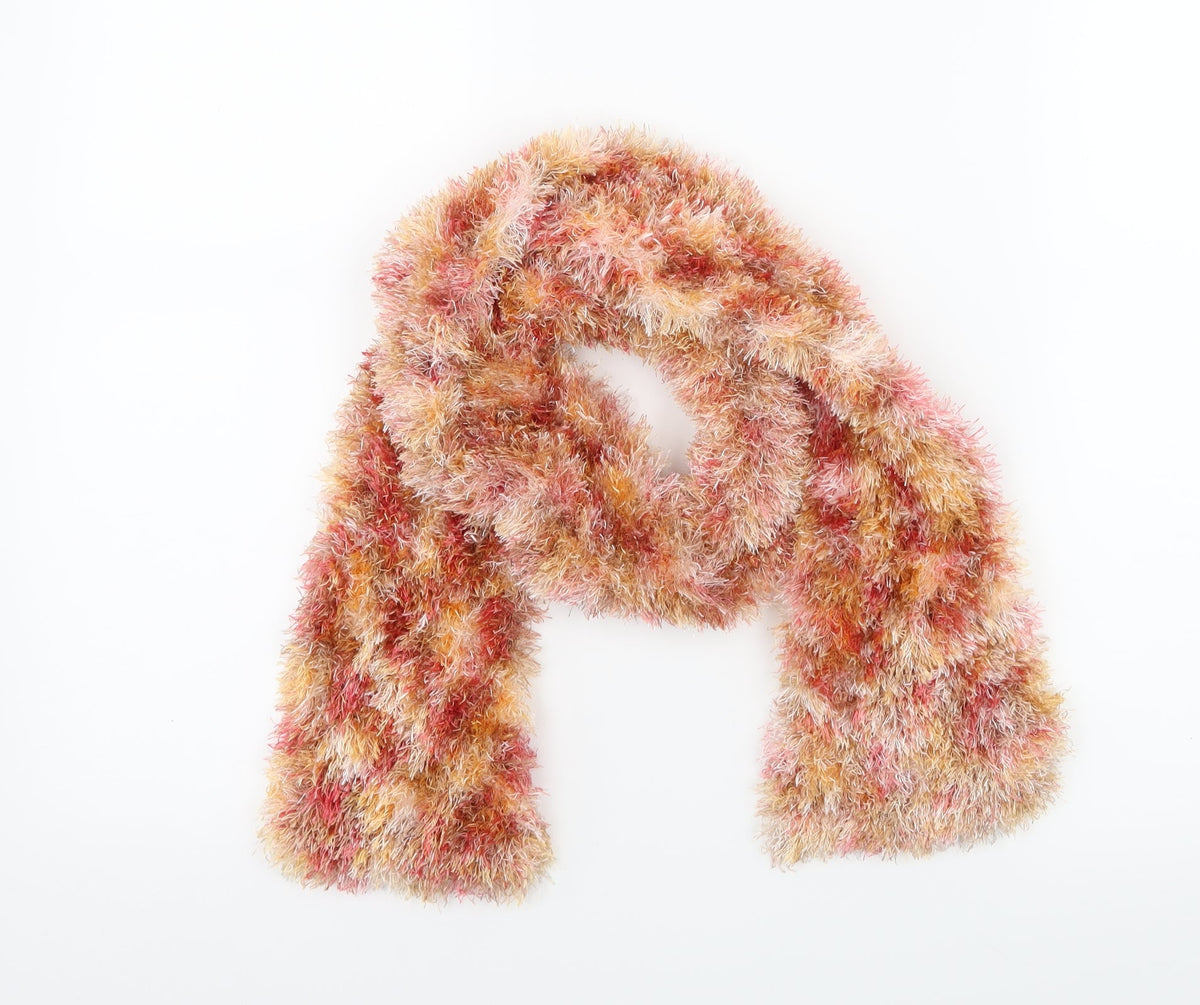 Front view of Preworn women’s orange scarf
