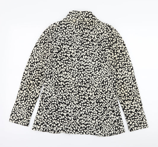 NEXT Womens Ivory Animal Print Jersey Jacket Blazer Size 8
