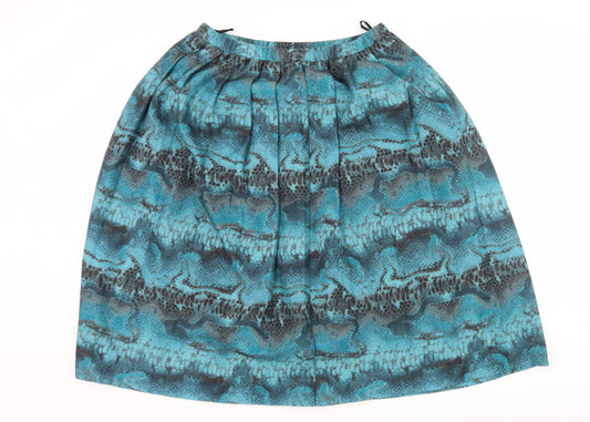 Rothmar Womens Blue Flare Skirt Size 36 in - Abstract Design