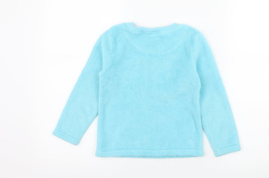 Primark Girls Blue Solid Microfibre Top Pyjama Top Size 4-5 Years - Cutest Little Caretaker