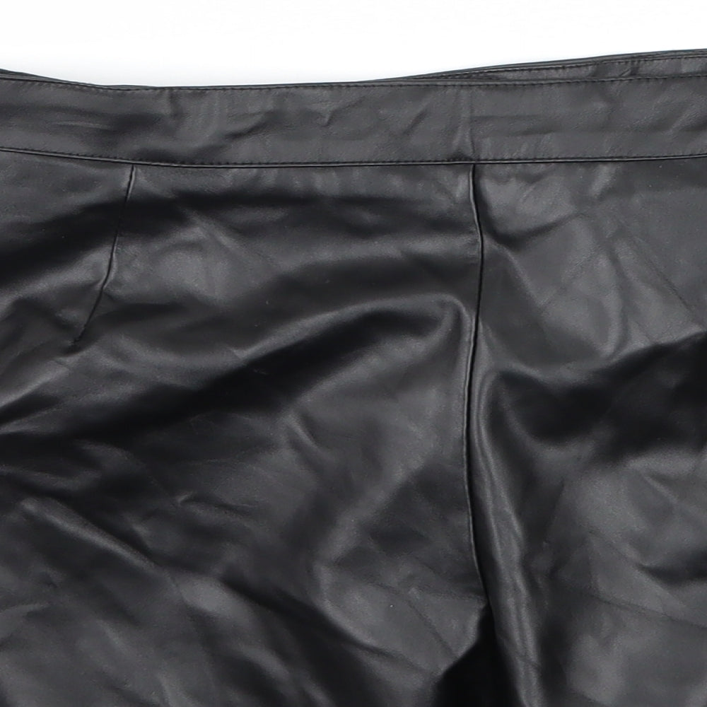 Boohoo Womens Black A-Line Skirt Size 10