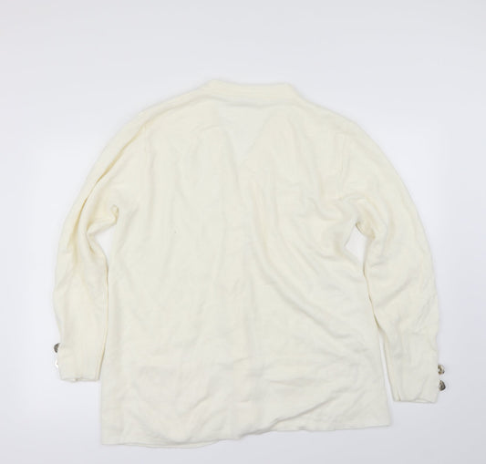 Classics Womens Ivory Cardigan Jumper Size 14