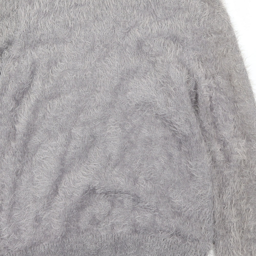 Brand and care label for ESMARA women’s grey jumper, size S
