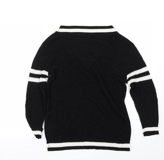 H&M Womens Black Pullover Jumper Size XS