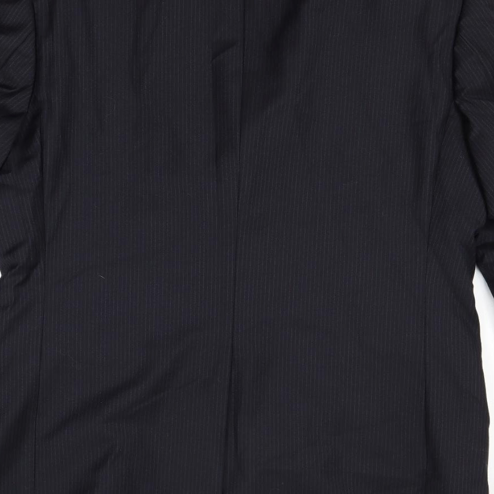 Marks and Spencer Mens Blue Striped Jacket Blazer Size 40