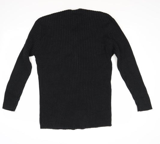 Armando Womens Black Pullover Jumper Size XL