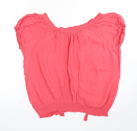 New Look Womens Pink Basic Blouse Size 12