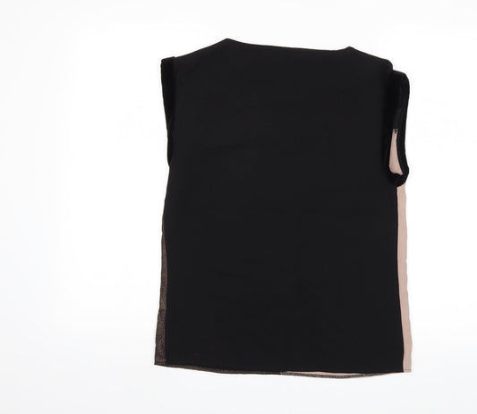 Oasis Womens Black Basic T-Shirt Size 8