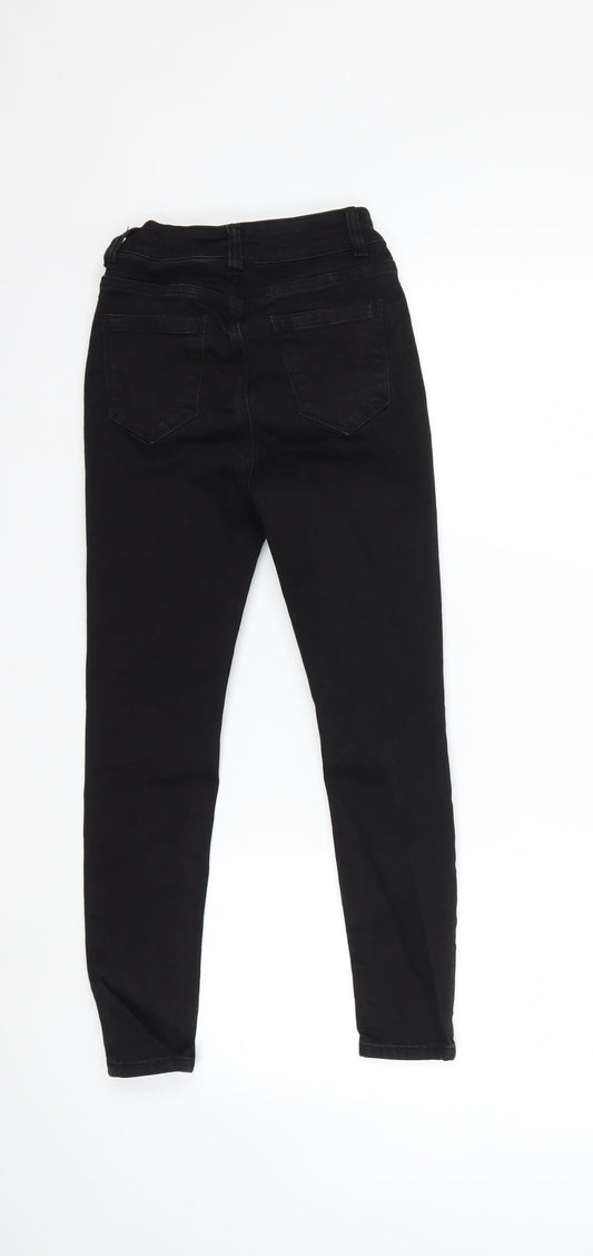 Preworn Womens Black Denim Skinny Jeans Size 26 in L22 in
