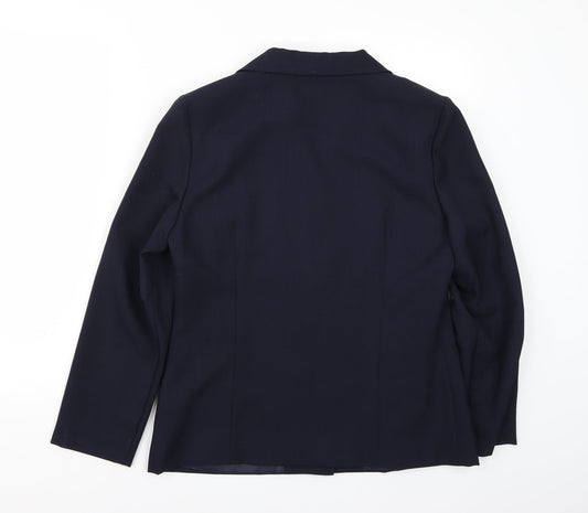 Preworn Womens Blue Jacket Blazer Size 12