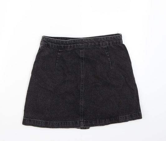 Topshop Womens Grey A-Line Skirt Size 8