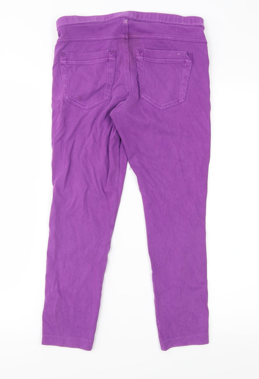 HUE Womens Purple Denim Jegging Jeans Size S L21 in