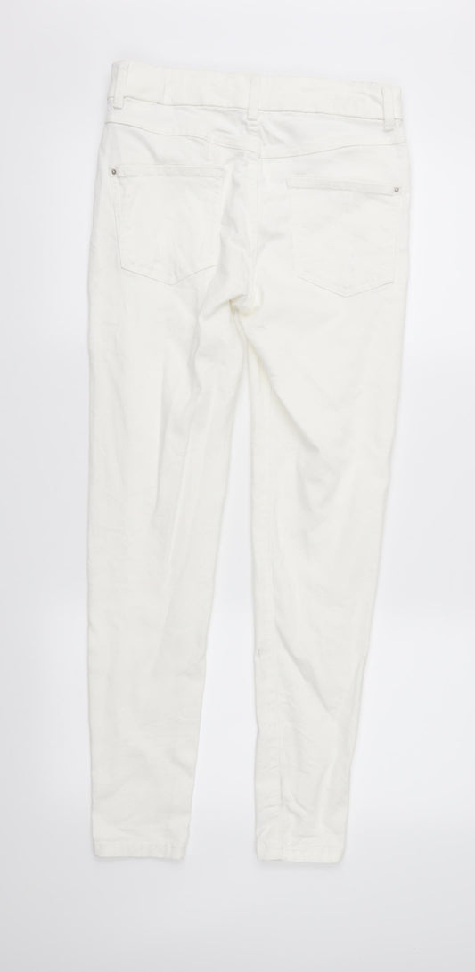 Marks and Spencer Womens Ivory Denim Skinny Jeans Size 10 L28 in