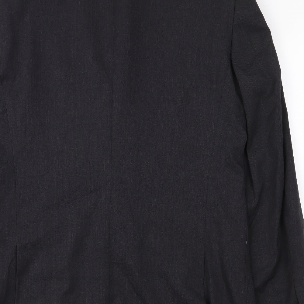 Brand and care label for Dimensions men’s black jacket blazer, size 38