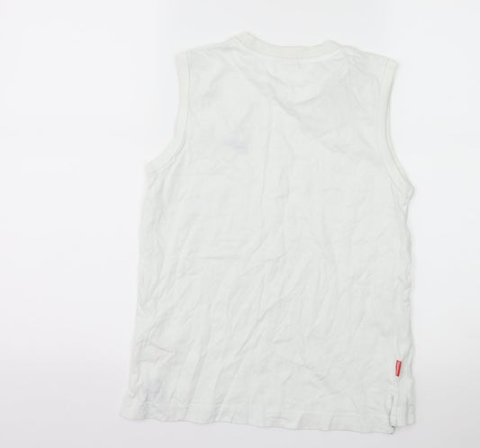 Slazenger Boys White Basic Tank Size 9-10 Years