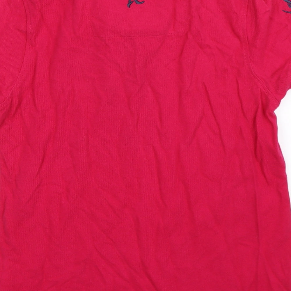 Brand and care label for Kukri women’s pink basic t-shirt, size UK 10