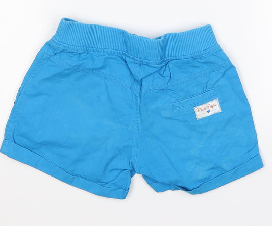 Chilli Pepper Girls Blue Cut-Off Shorts Size 4-5 Years