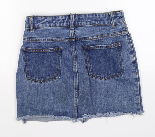 FOREVER 21 Womens Blue Denim Straight & Pencil Skirt Size S