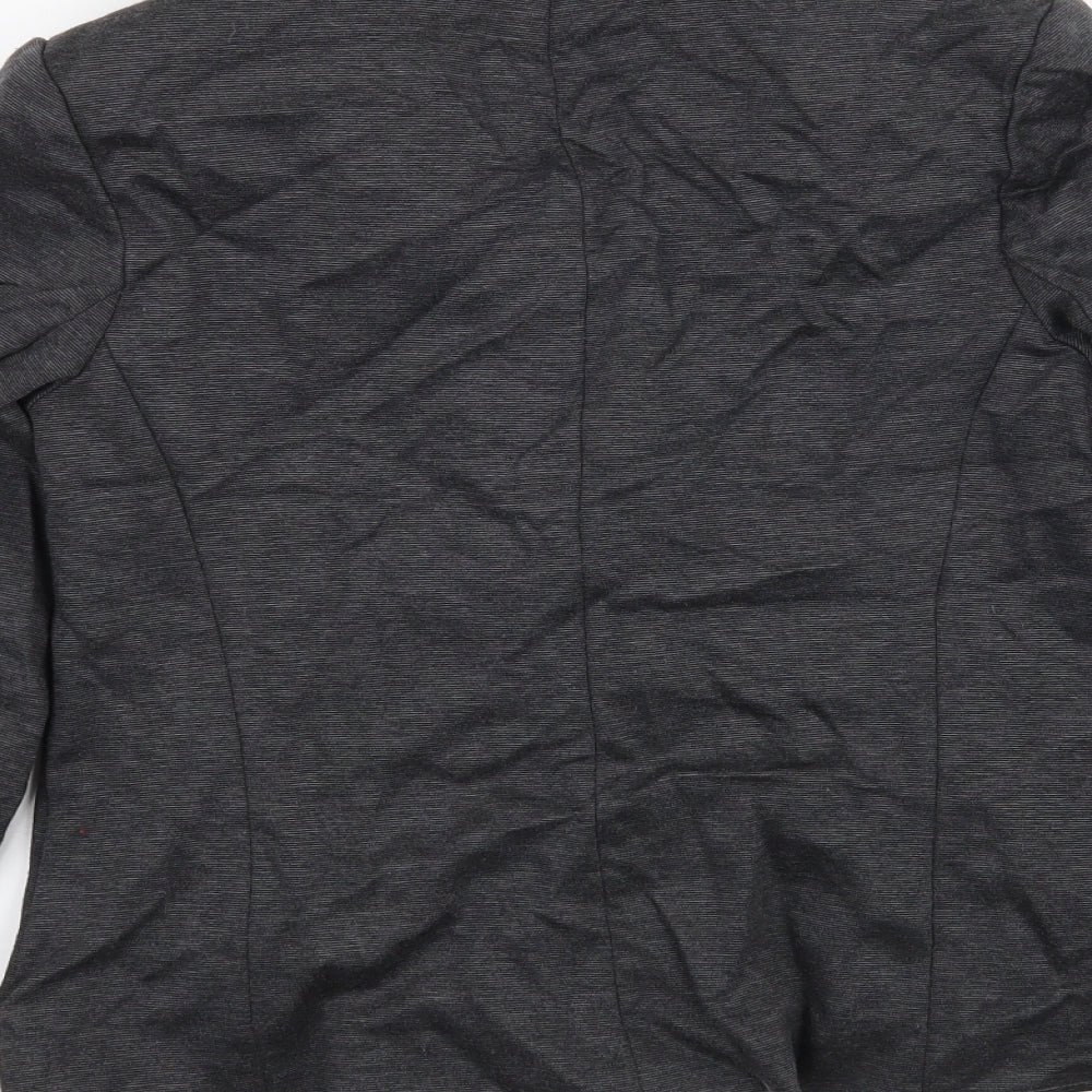 Brand and care label for Atmosphere women’s grey jacket blazer, size UK 10