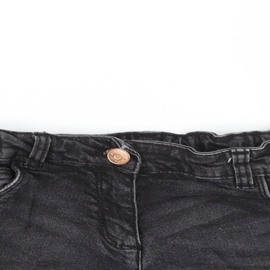 TU Girls Black Denim Hot Pants Shorts Size 10 Years