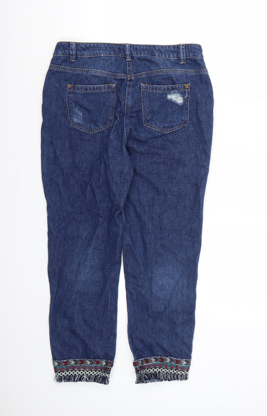 &DENIM Womens Blue Denim Mom Jeans Size 10 L24 in
