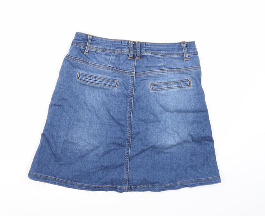 YES YES Womens Blue Denim A-Line Skirt Size 8