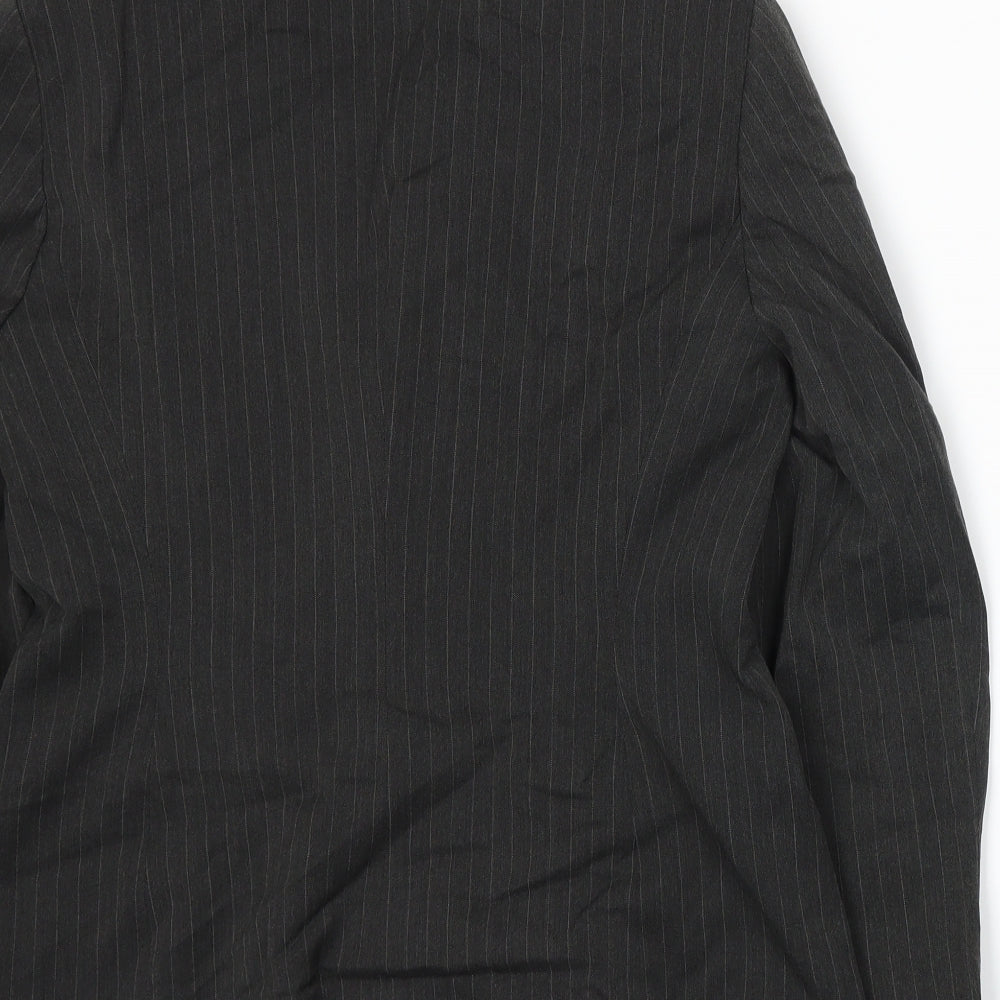 Brand and care label for Debenhams women’s grey jacket suit jacket, size UK 12