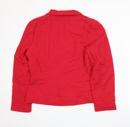ECCO Womens Red Jacket Suit Jacket Size 14