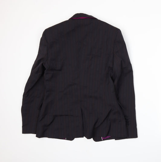 Autograph Womens Purple Jacket Suit Jacket Size 10