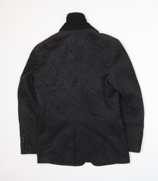 Focus Mens Grey Jacket Coat Size S