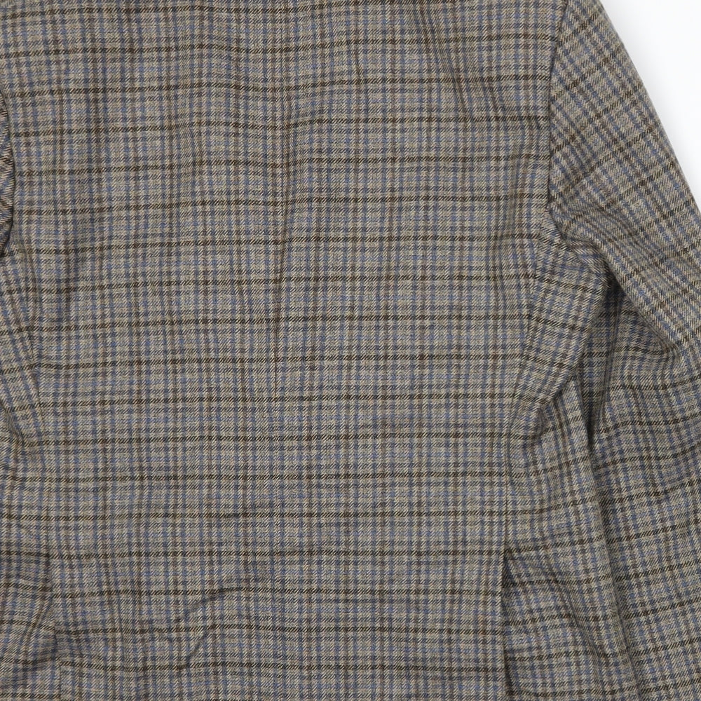 Brand and care label for Varteks men’s beige plaid jacket suit jacket, size L