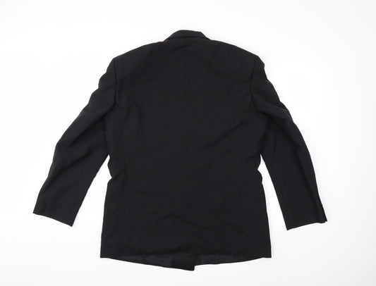 Preworn Mens Black Jacket Suit Jacket Size 40