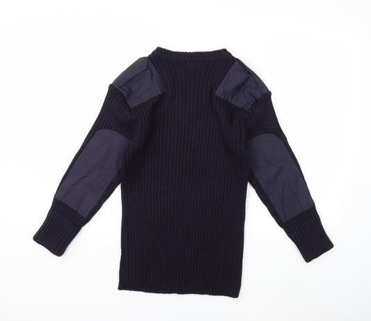 Blue Castle Womens Blue Knit Pullover Jumper Size S