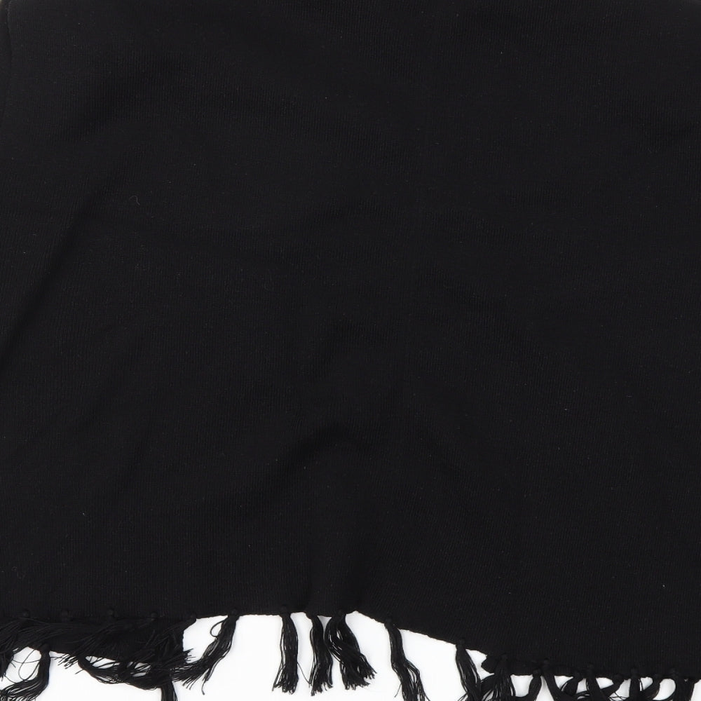 Brand and care label for Young Dimension girls’ black knit cardigan jumper, size 9-10, years