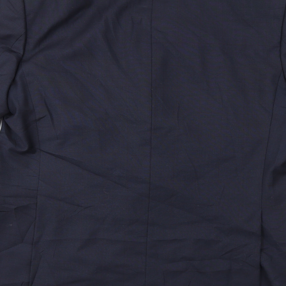 Marks and Spencer Mens Blue Check Jacket Suit Jacket Size 42