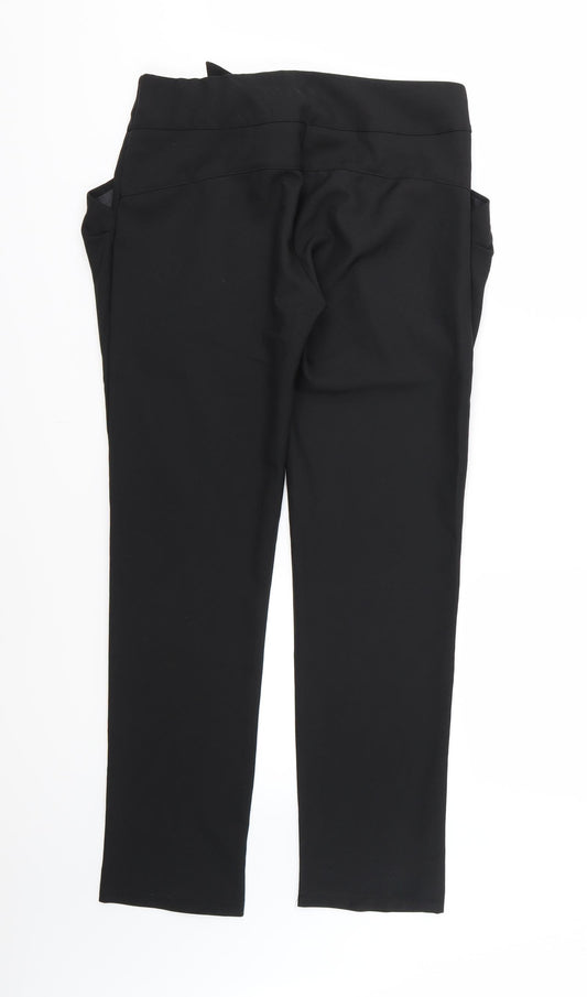 Preworn Womens Black Rayon Trousers Size 31 in L29 in