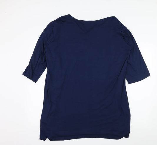 Gabrielle Vicenza Womens Blue Jersey A-Line Size 16 - Layered
