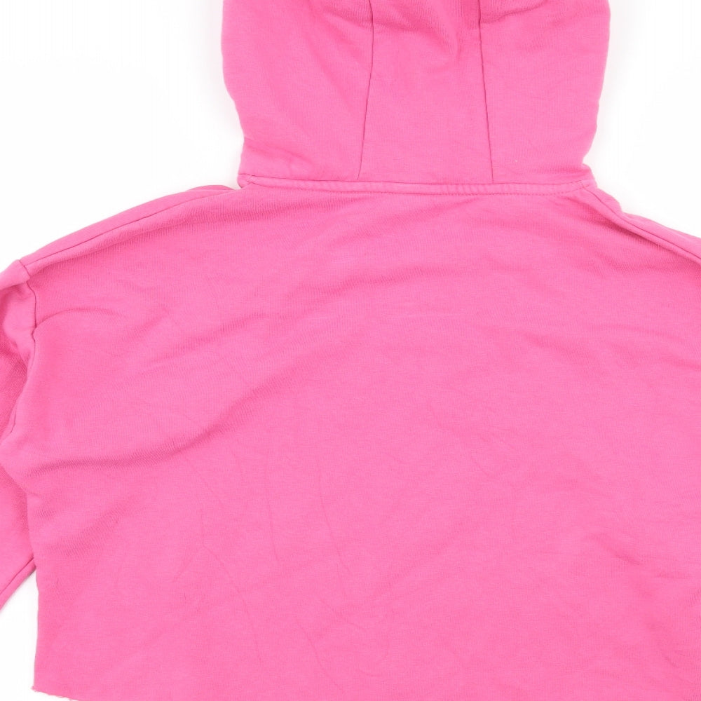 Brand and care label for George women’s pink jersey pullover hoodie, size S